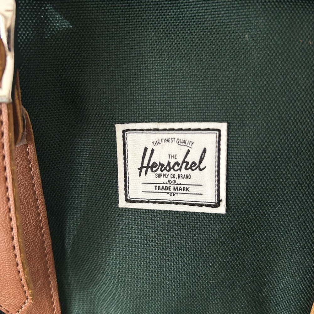 Herschel Supply Company Forest Green and Tan Large Backpack - Picture 2 of 9
